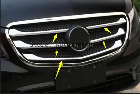 5 шт. хромированные накладки на решетку радиатора Mercedes Benz VITO 2016 2017|chrome for car|chrome
