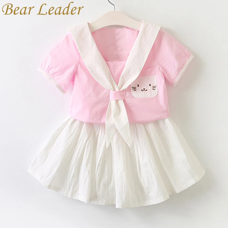 Bear leader/платье для девочек коллекция 2019 года новая летняя детская одежда платье с