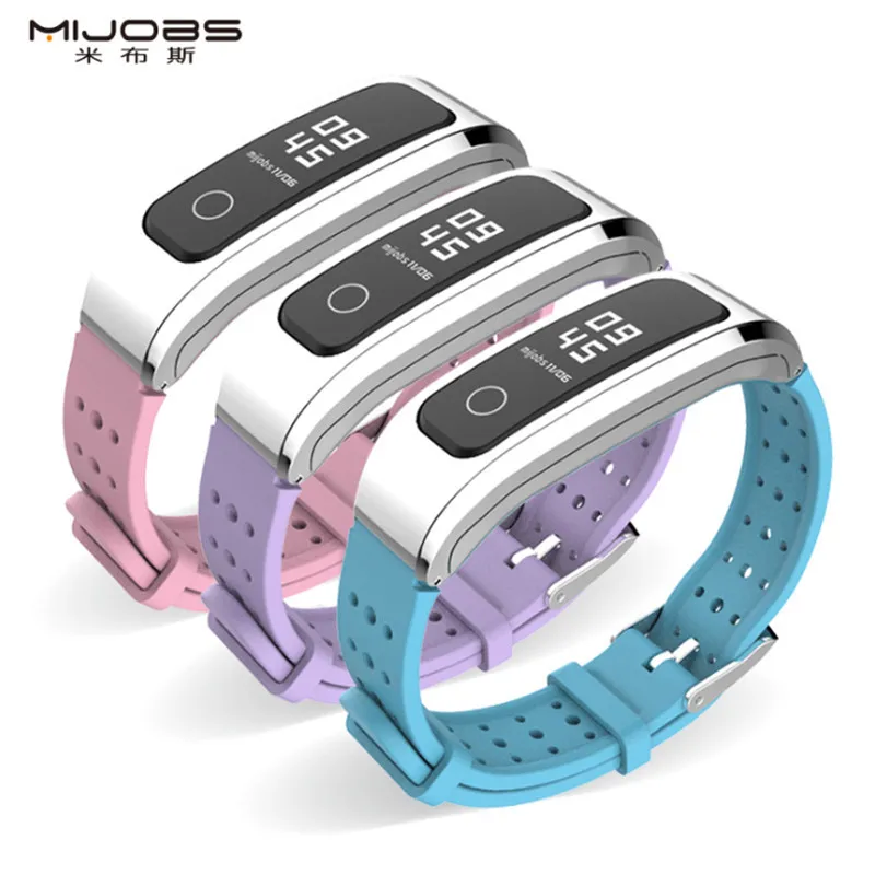 Mijobs Молодежный браслет для Huawei Honor Band 4 Runnning версия умный Браслет спортивный Band4