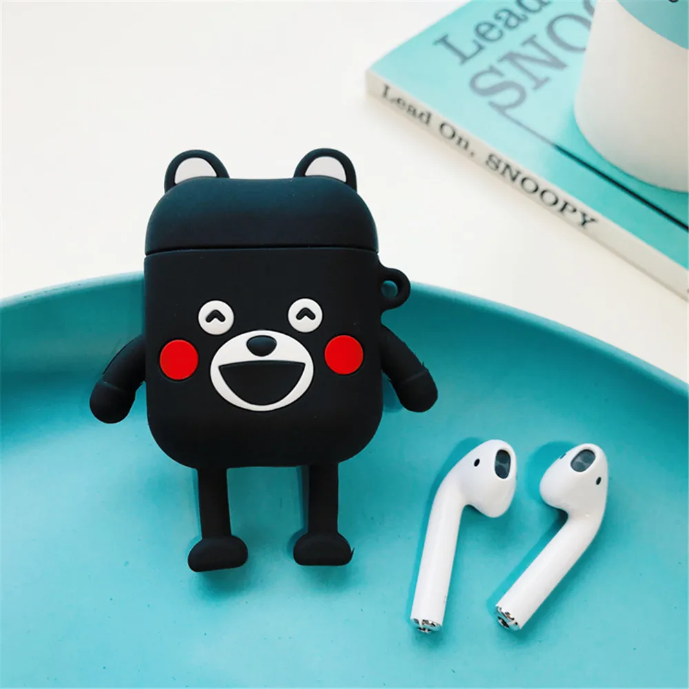 05 3D Милые Мультяшные Монстры чехлы для наушников для Apple AirPods 1 2 Earpods AirPods2 Сумка Силиконовые чехлы Bluetooth Air Pods защита - Цвет: 05