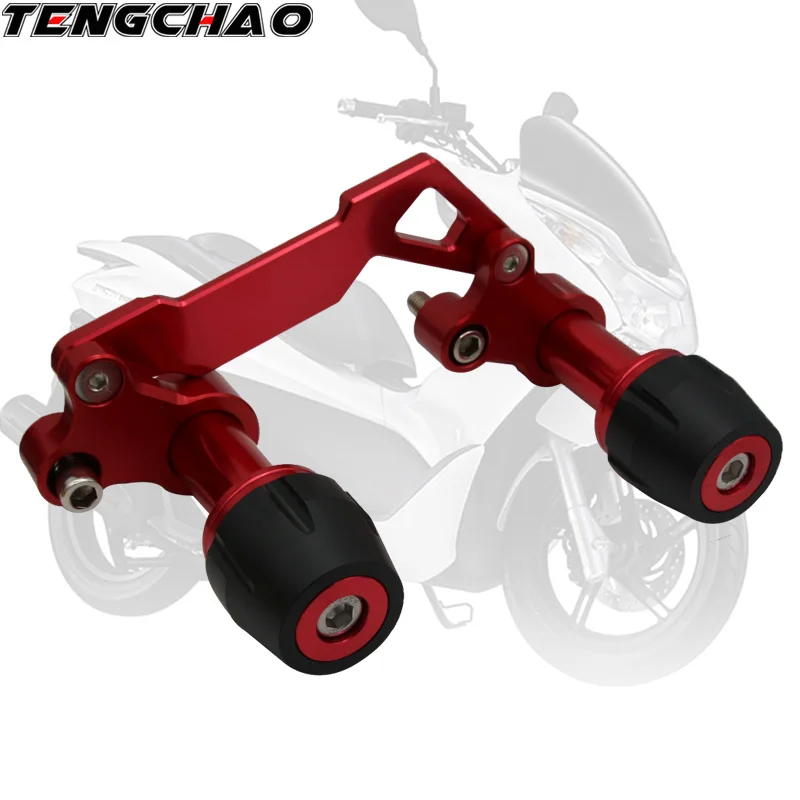 Motorcycle rear anti-collision slider guard axle muffler pipe frame fall protection For Honda PCX Yamaha x-max 300 | Автомобили и