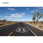 Фон для фотографий Laeacco Route 66, с изображением дорожного знака США, пустыни, кустарника, голубого неба
