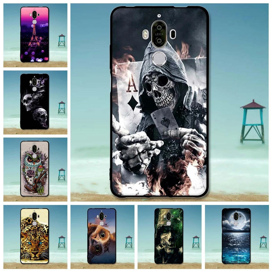 Силиконовый чехол накладка для Huawei Mate 9 модный дизайн тонкий мягкий из ТПУ
