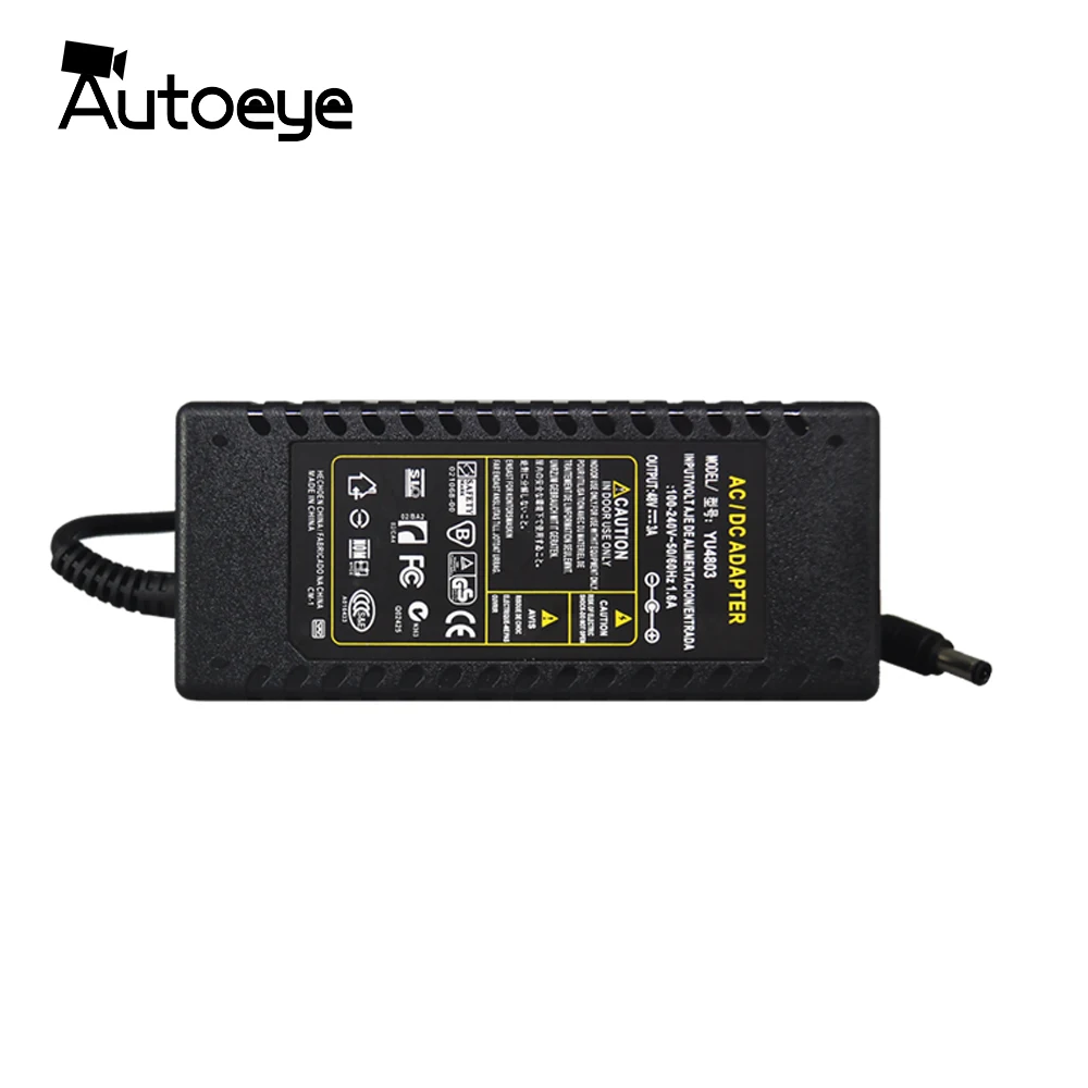 Блок питания Autoeye DC 48 В 3A адаптер зарядное устройство для POE камера