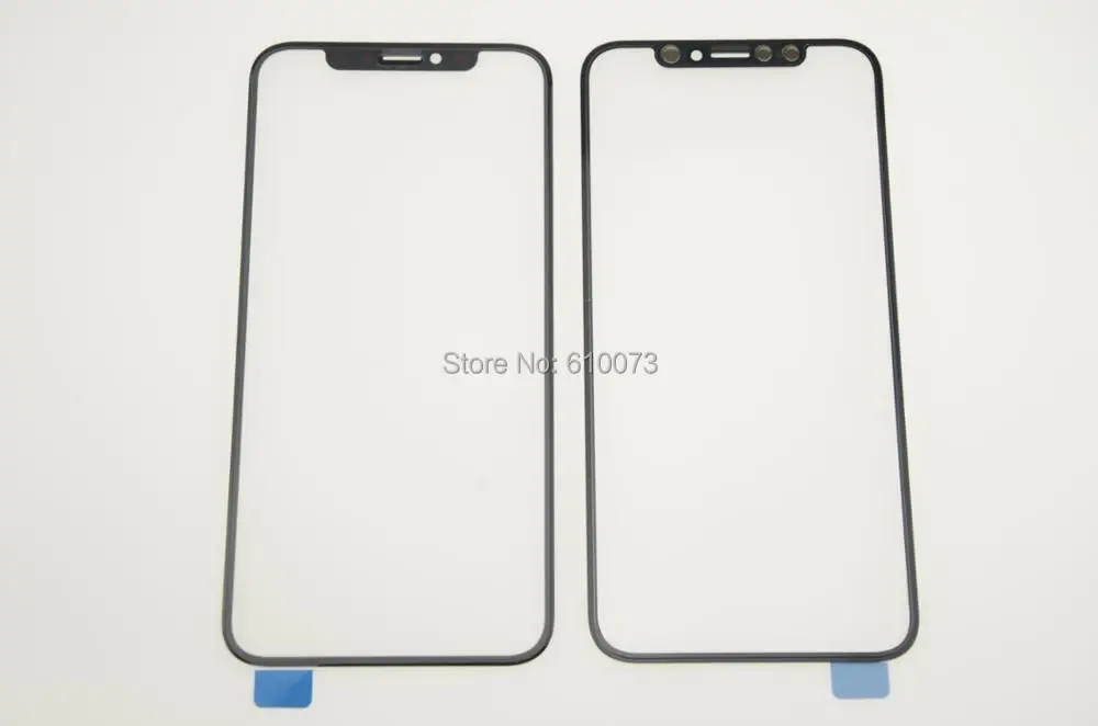 2 шт. ЖК-экран Переднее стекло с OCA для Apple iPhone X XS Max XR стекло сенсорный объектив внешняя панель Ремонт Замена