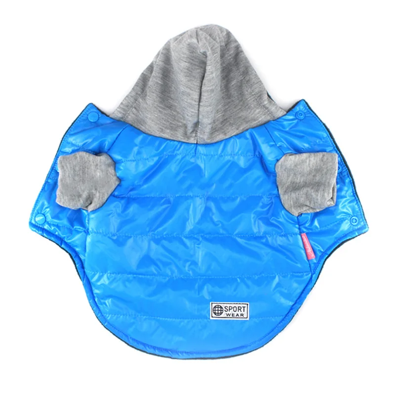 Blue Pawstrip мягкое теплое пальто для собаки щенка куртка флисовая подкладка зимняя одежда для собак чихуахуа Французский бульдог Ши тцу Одежда для собак - Цвет: Blue