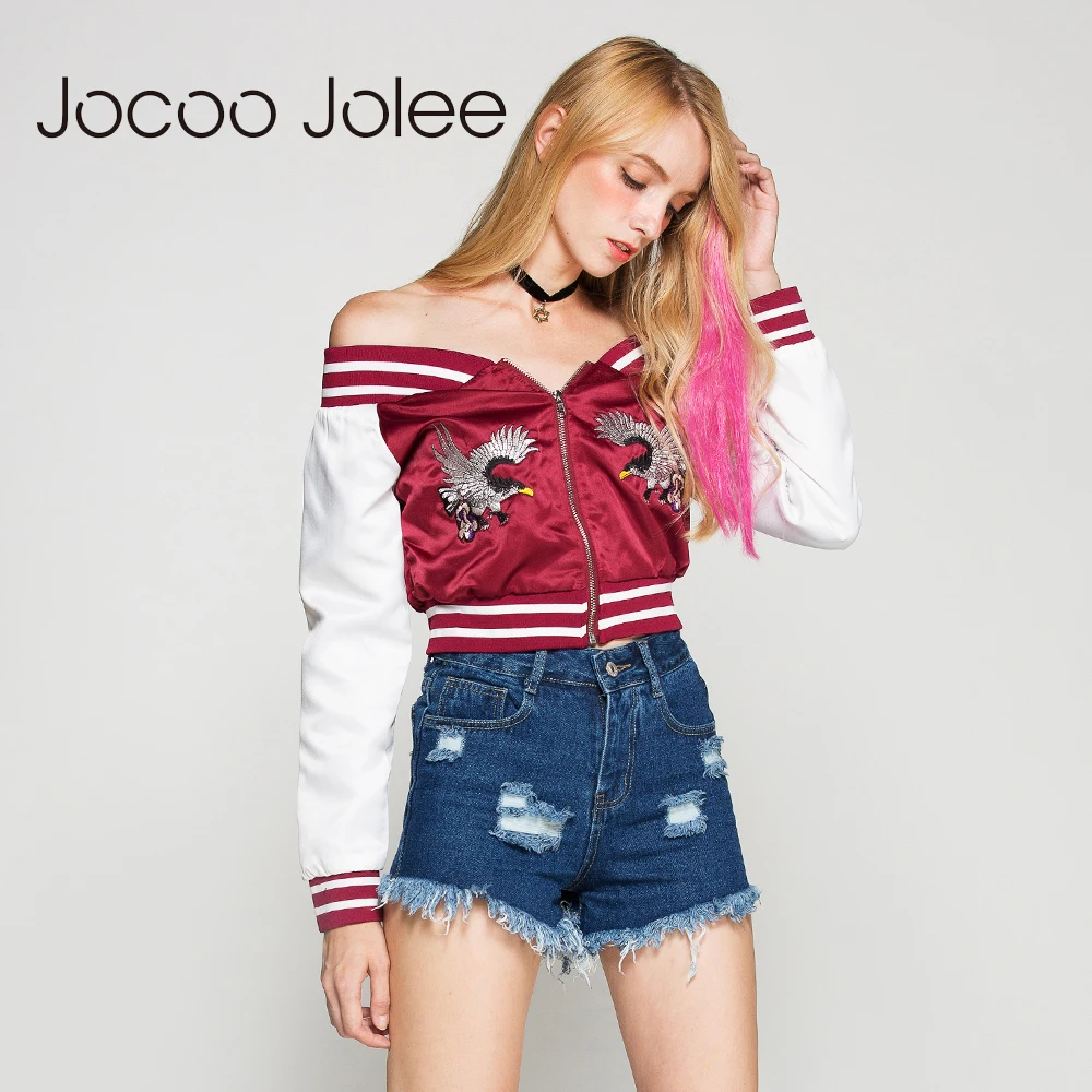 Уличная одежда Jocoo Jolee куртка с вышивкой в виде животного осенняя женская