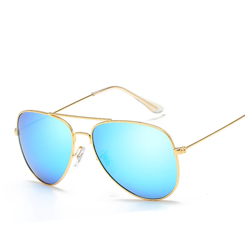 Gold frame Blue KINGSEVEN Классическая Мода Поляризованных Солнцезащитных Очков Мужчины/Женщины Красочные Отражающее Покрытие Объектива Очки Аксессуары Солнцезащитные Очки 3026 - Цвет линз: Gold frame Blue