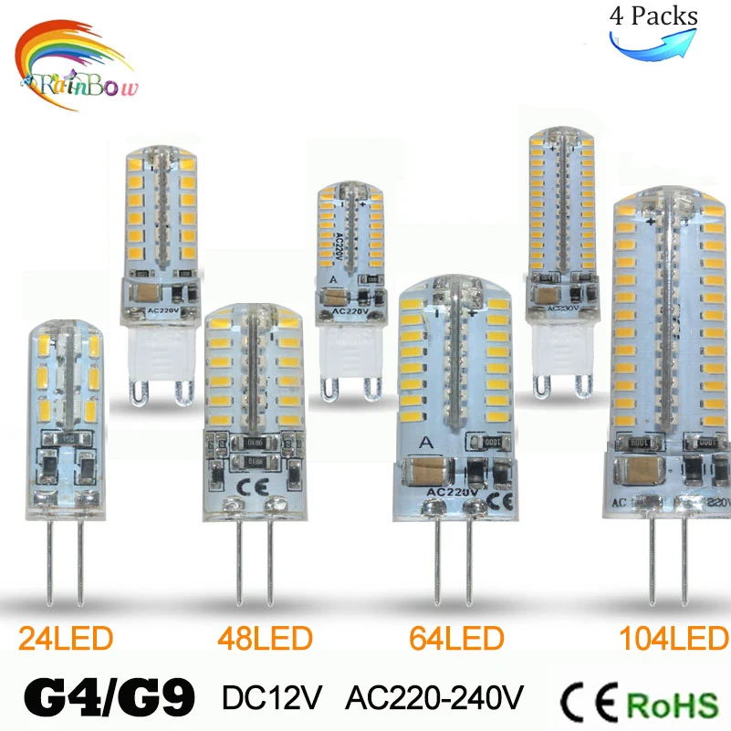 Новый G9 led 220 В SMD 2835 g4 12 bombilla 3 Вт 5 8 10 лампада светодиодная лампа Освещение Заменить