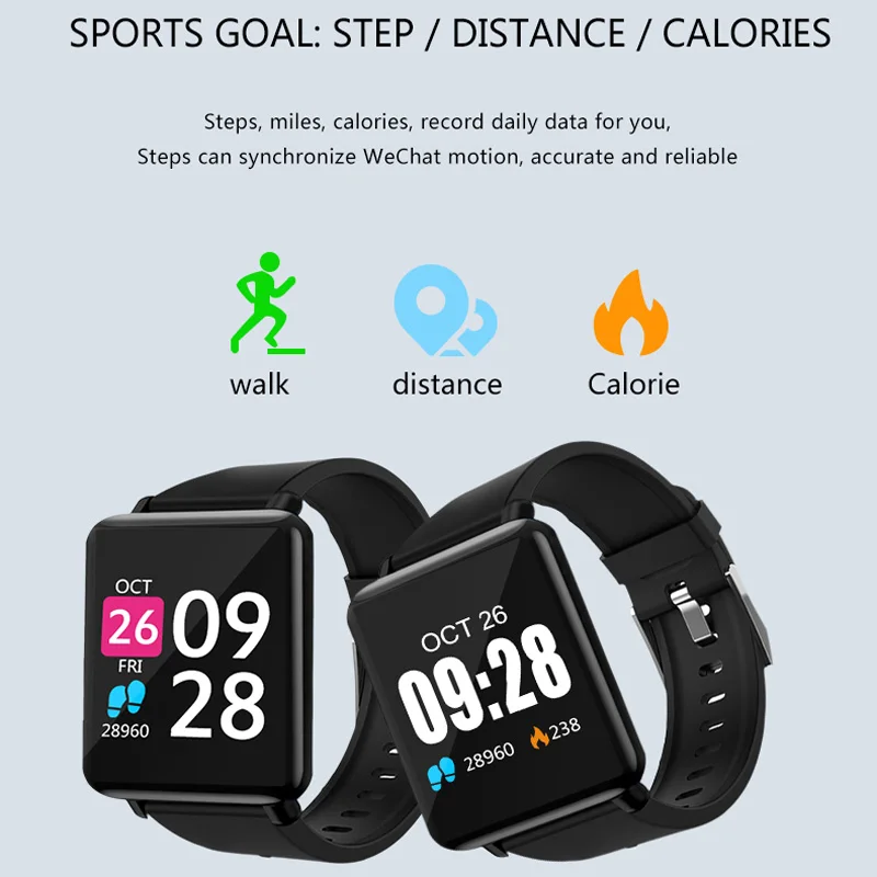 Smart Watch J10 Heart Rate Bracelet Sleep Monitor Fitness Tracker Blood Pressure Color Screen Activity Band | Электроника