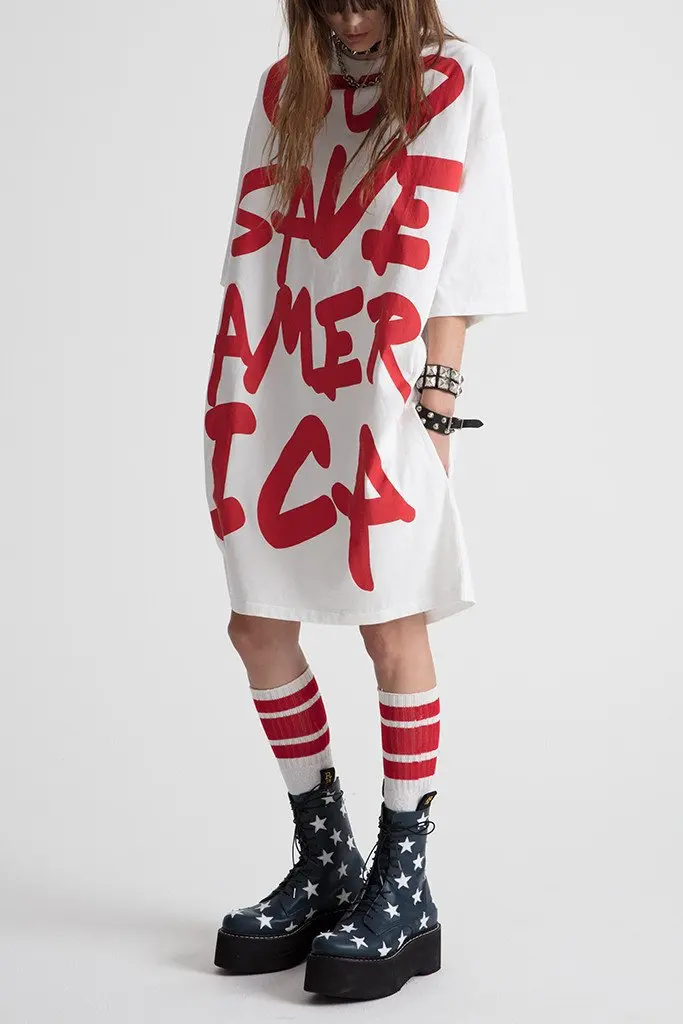 Женское платье с коротким рукавом OMILKA белое свободное повседневное в