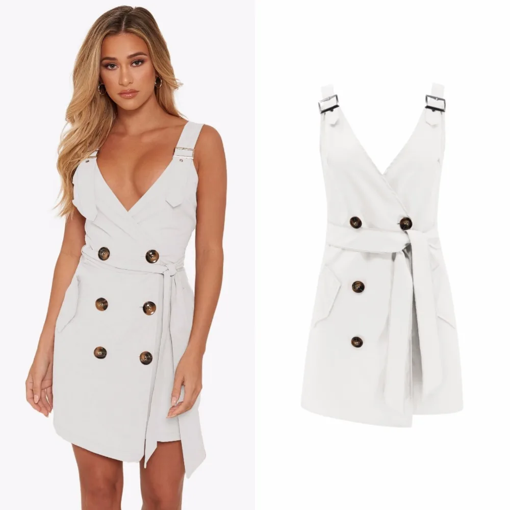 Женское винтажное платье-мини на пуговицах облегающее платье без рукавов