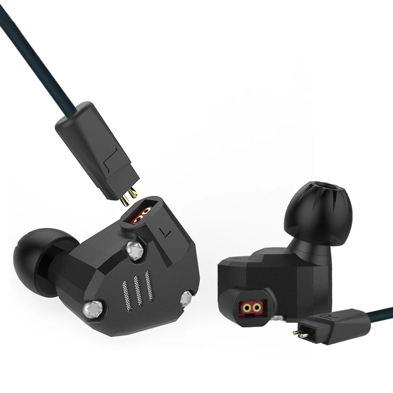 Оригинальный обновленный позолоченный серебряный кабель KZ ZS5 ZS6 выделенный 0 75 мм