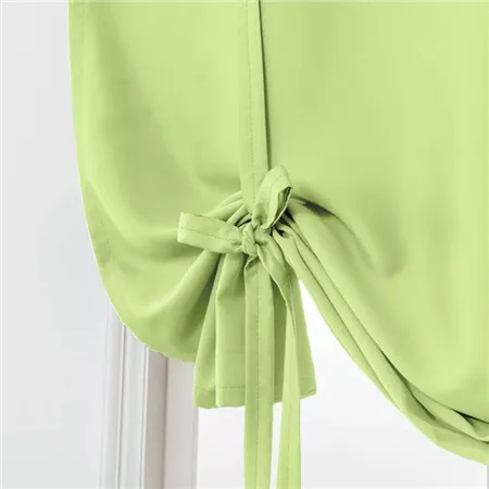 Peak Green XYZLS римские жалюзи Короткие шторы для кухни одноцветное цвет плотные шторы s стержень карман современный 1 шт - Цвет: Peak Green