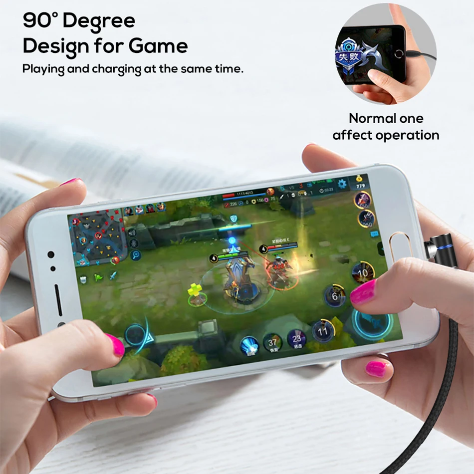 Магнитный зарядный кабель Micro USB Type C для освещения Быстрая зарядка USBC/Type-C провод