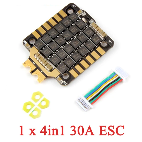 Holybro TekkoS 4 в 1 30A BLHeli_S ESC DSHOT+ Holybro Kakute F4 V2 Контроллер полета+ Holybro Atlatl HV 5,8G 40CH передатчик - Цвет: Package 1