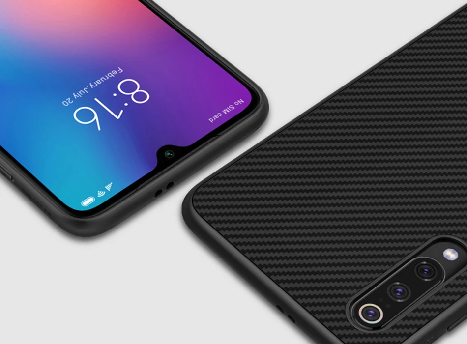 Для Xiaomi Mi9 Чехол Nillkin из синтетического волокна карбоновый PP пластиковый чехол для Xiaomi Mi 9 Mi9 M9 крышки 6,39''
