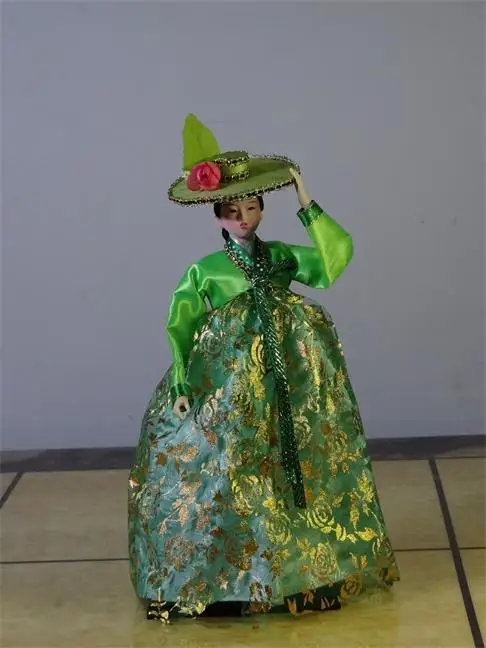 style 11 30 см корейские куклы модный подарок ремесла Сувенир ресторан отель украшения восточные традиционные корейские куклы meining - Цвет: style 11