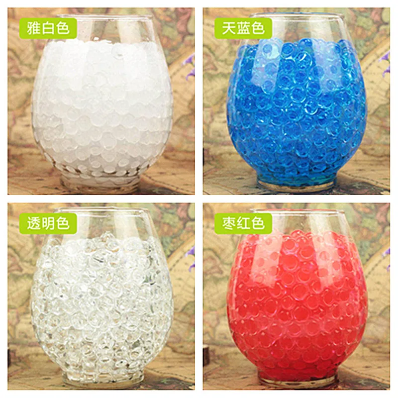 

3600 pcs/lot 12 colors 12 Packets/set Crystal Ball Sea Baby Crystal Mud Soil Water Beads Bio Gel Ball For Flower/Weeding/Decor