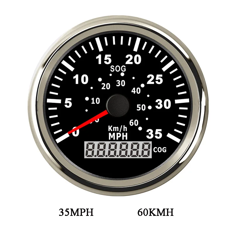 BS 60KMH 1 шт. gps измеритель скорости цифровой водонепроницаемый 35MPH измеритель скорости подходит для мотоцикла, лодки, автомобиля с красной подсветкой, нержавеющая рамка - Цвет: BS