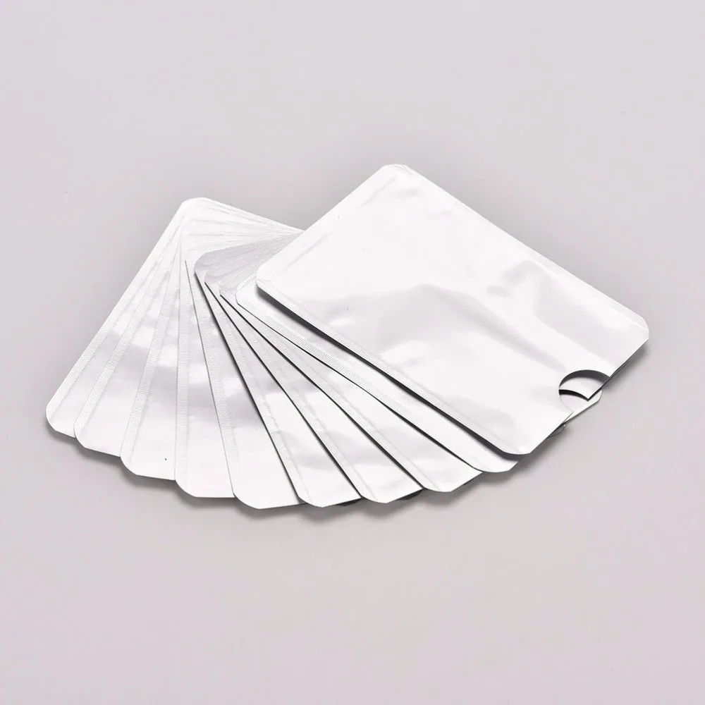 10 шт. алюминиевая фольга защита от паспорта защищенный рукав держатель