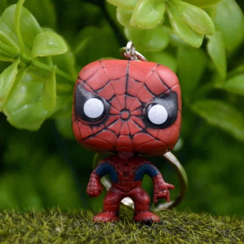 Игрушки Marvel FUNKO 4 шт./компл. железный человек Человек-паук Халк брелок Дэдпул ПВХ