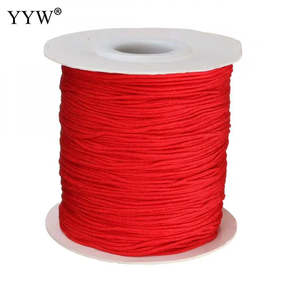 90meter/roll 0.8mm Nylon Cord Thread Chinese Knot Macrame Bracelet Braided String DIY Tassels Beads cord for jewelry making | Украшения и