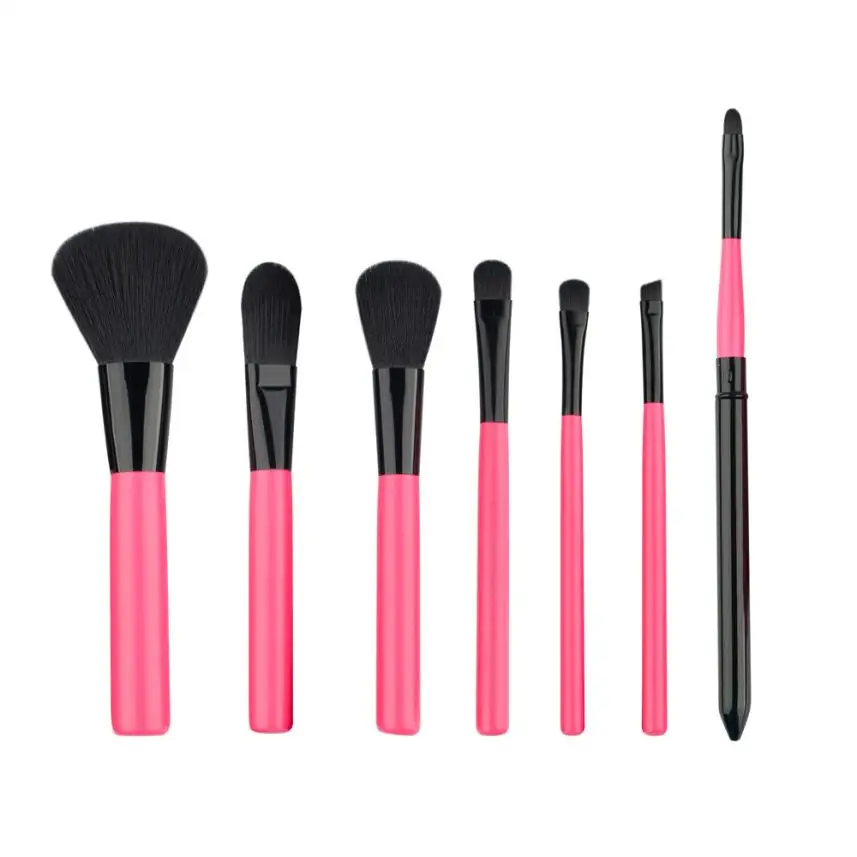 7 шт. набор кистей для макияжа кисточек с коробкой тонкой пряжи сумка внутри