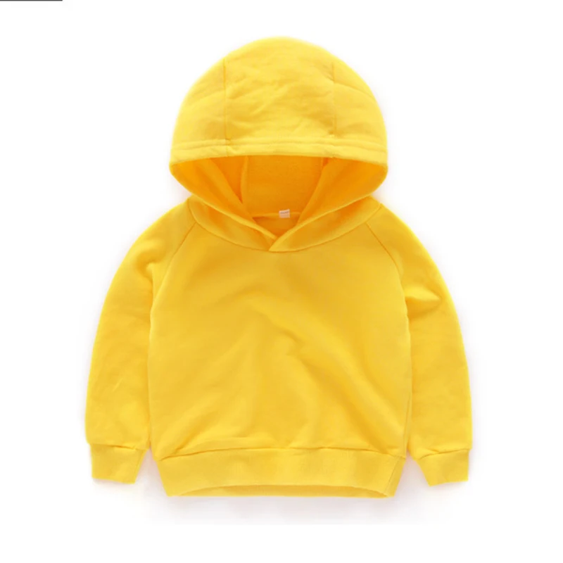 

Candy Colors Children's Clothing Autumn And Winter 2021 Children's Hooded Boys And Girls Sweater Cotton Solid Color Hoodies 2021