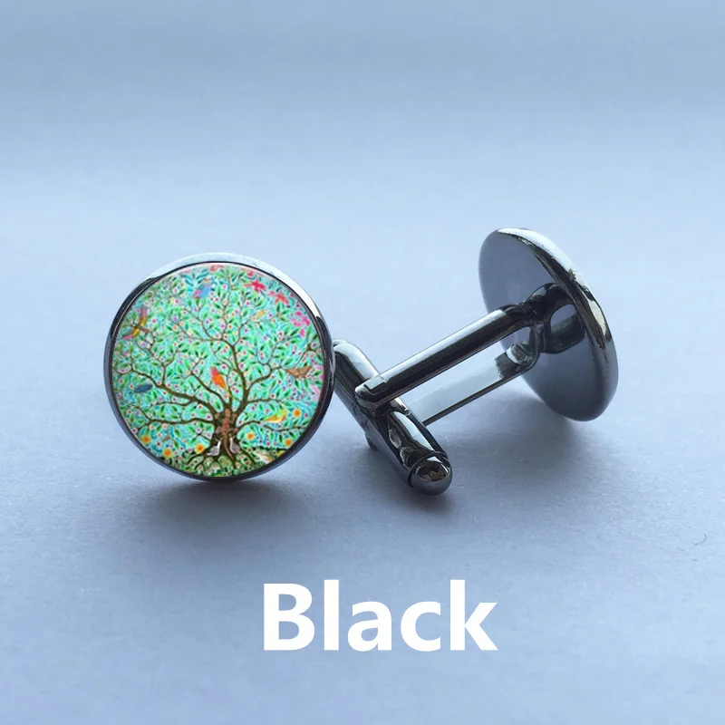 Лидер продаж дерево запонки птицы жизни для нее лес ручной работы Запонки Дерево