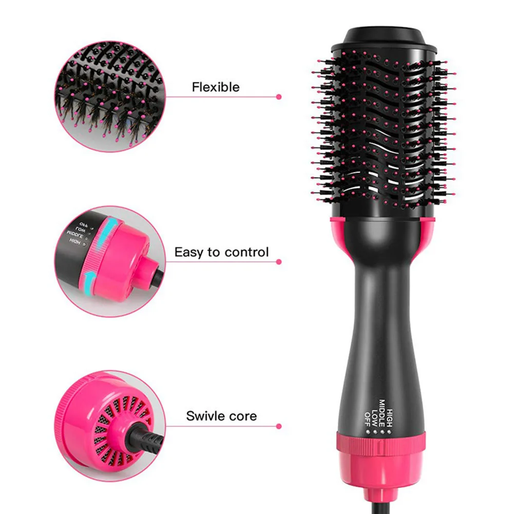 Hot Sale One Step Hair Dryer Comb Volumizer Brush Straightener Curler+Sleep Cap+2pcs Wig Rope JLRS 2019 | Красота и здоровье