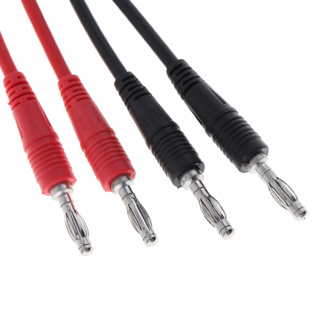 

4pcs 15A Alligator Clip to 4mm Pure Copper Lantern Plug Test Lead Cable for Multimeter
