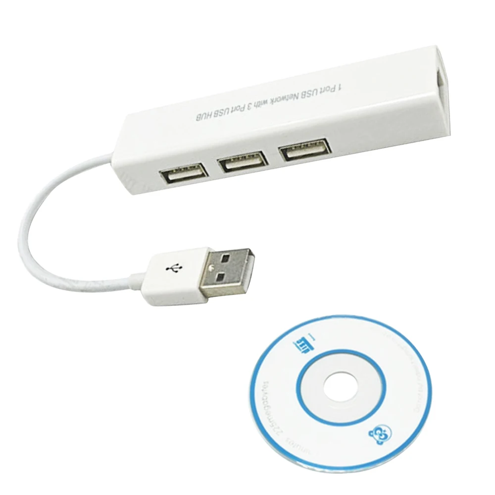 Elisona 3 Порты и разъёмы USB 2 0 концентратор для RJ45 10/100 Мбит/с Ethernet сетевой адаптер