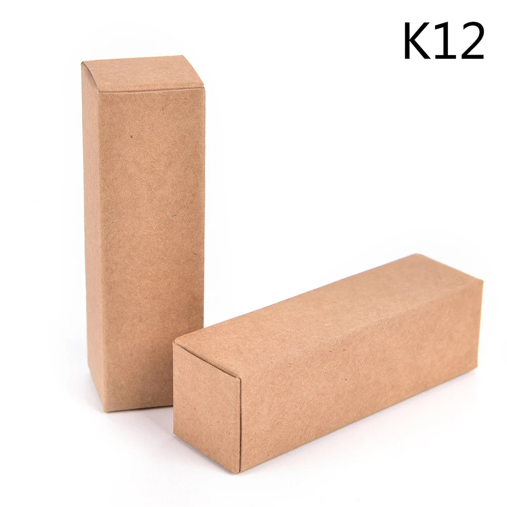 10 шт./лот, 5 г, 5 мл, тюбик для бальзама для губ, картонная коробка, 6 цветов, тюбик для губной помады, DIY упаковка, коробка 25*25*85 мм - Цвет: K12