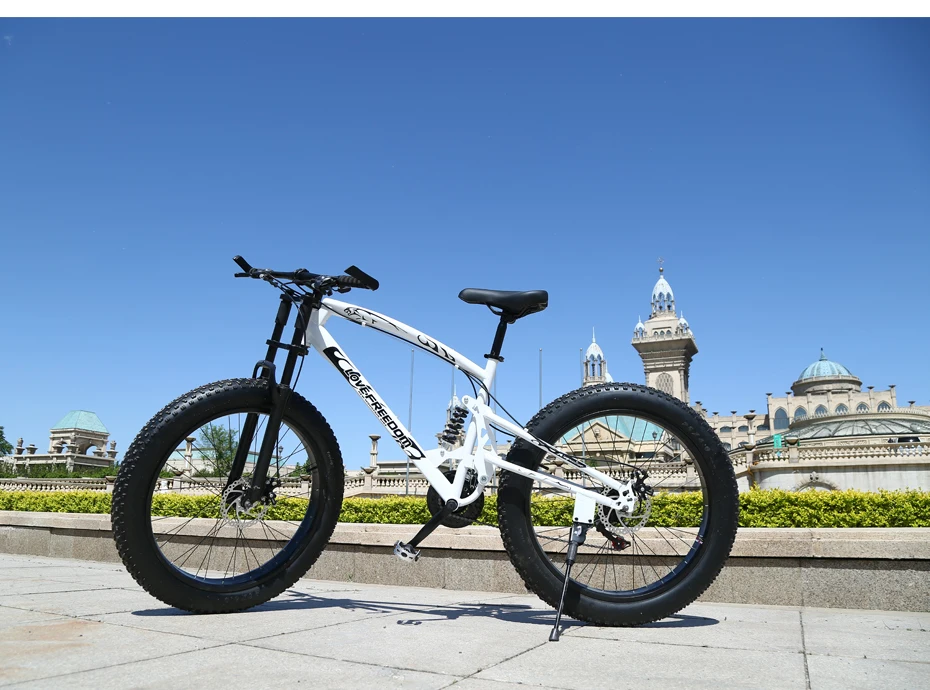 Love Freedom высококачественный велосипед 21 скорость 26*4,0 Fat Bike передние и задние амортизаторы двойные дисковые велосипеды с тормозом