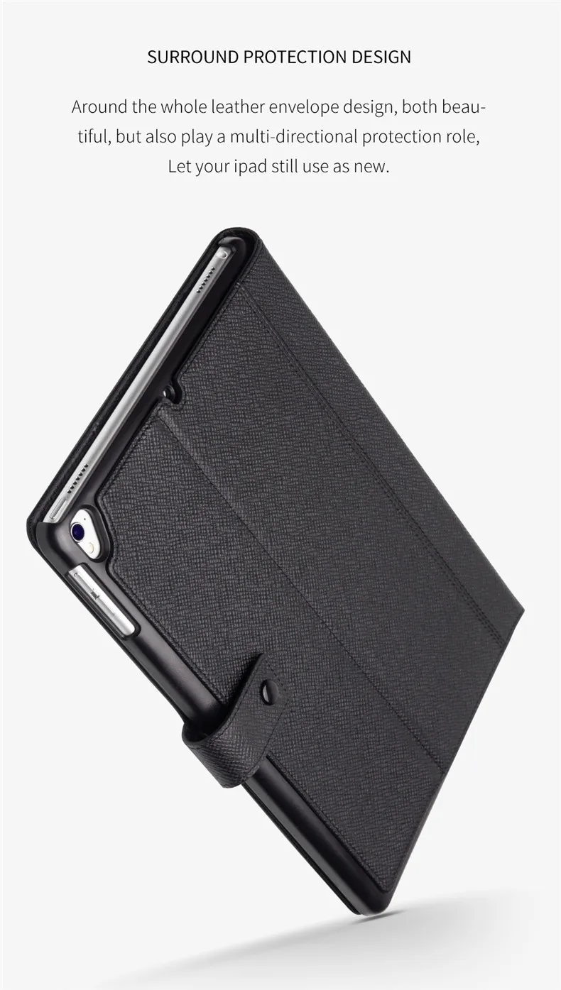 QIALINO чехол из натуральной кожи с откидной крышкой для iPad Pro 10,5 модный слот для карт ультра тонкий стенты Dormancy стенд сумка чехол для 10,5 дюймов