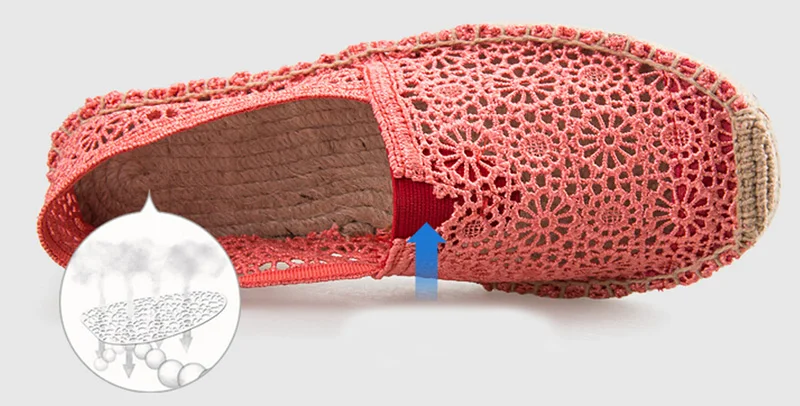 Женские летние повседневные эспадрильи кружевные плоские туфли дышащие лоферы