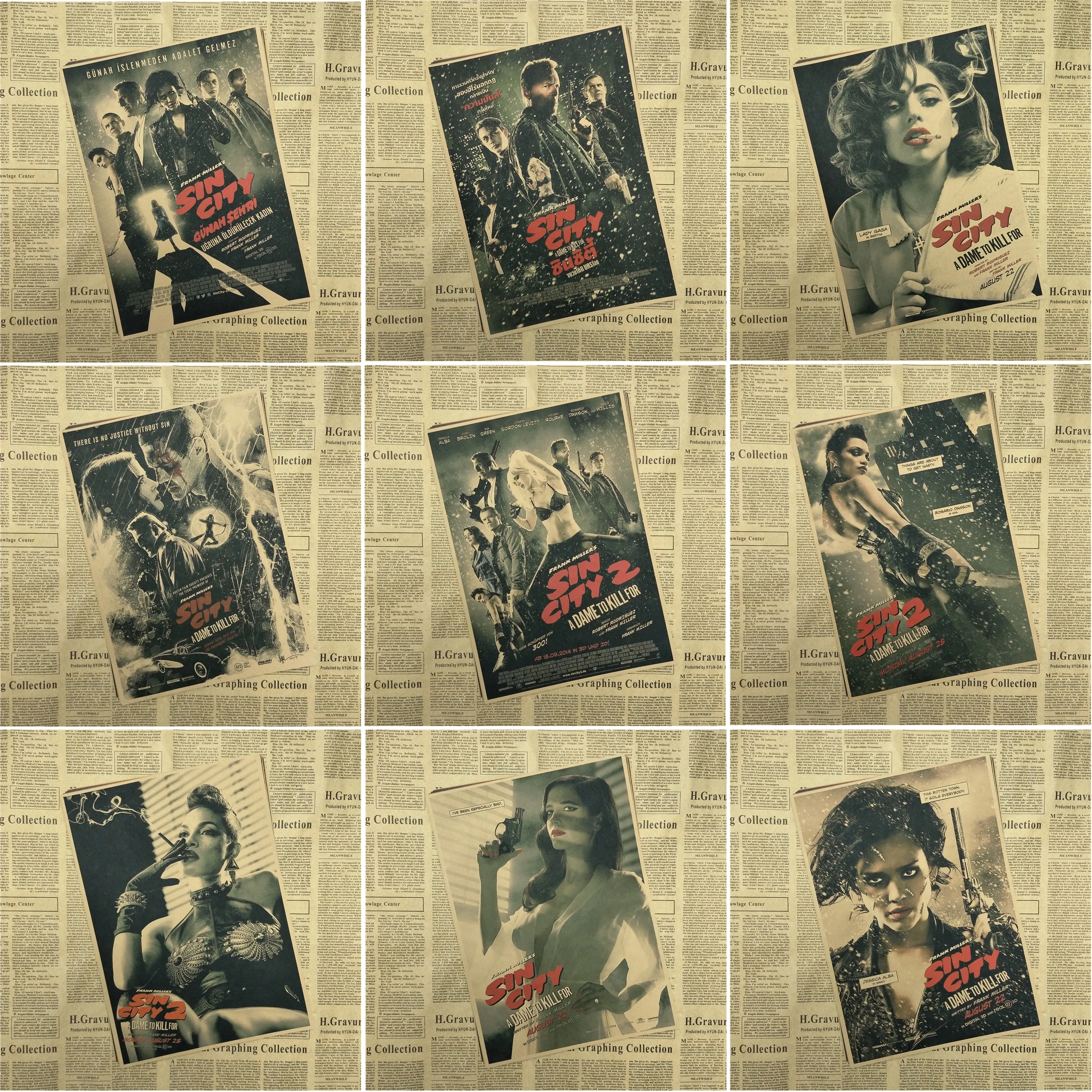 Sin City/core/классические обои для фильмов/ретро ностальгия/рекламные