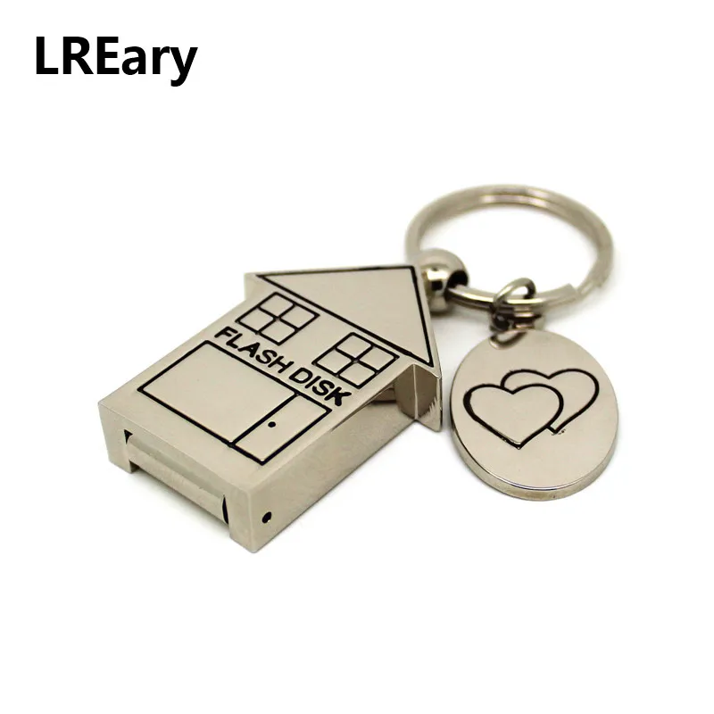 Милый металлический USB флеш накопитель в форме домика 16 ГБ 64 Usb 8 карта 32 Гб ручка 4