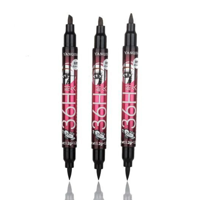 New Double Head Black Waterproof Liquid Eyeliner Make Up Beauty Comestics Long-lasting Eye Line pencil Makeup Tools |