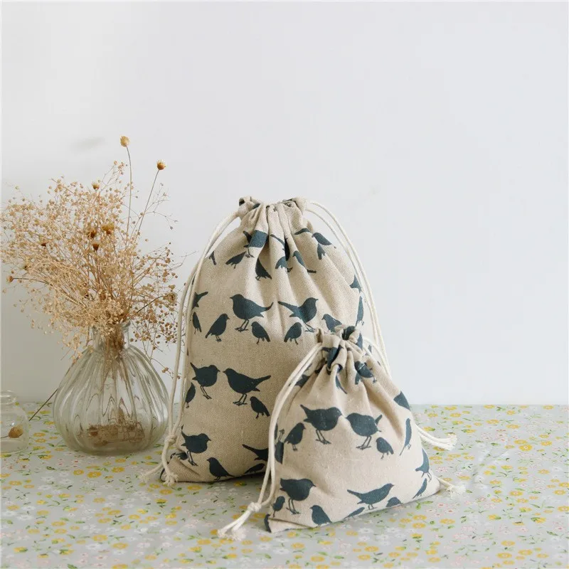 Сумка YILE из хлопка и льна с рисунком голубей на выбор|sorting bags|bag travelstorage travel bag |