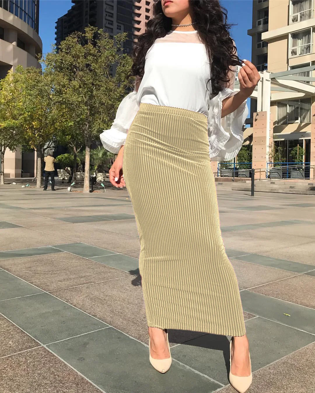 Женские эластичные юбки abaya, Турция, Дубай, для мусульманского праздника Рамадан, Турецкая, Бангладеш, мусульманская одежда, розовая, черная, зеленая, фиолетовая юбка в полоску