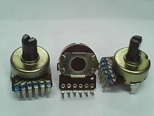 5PCS / LOT 161 type double potentiometer 50K 10 axis |