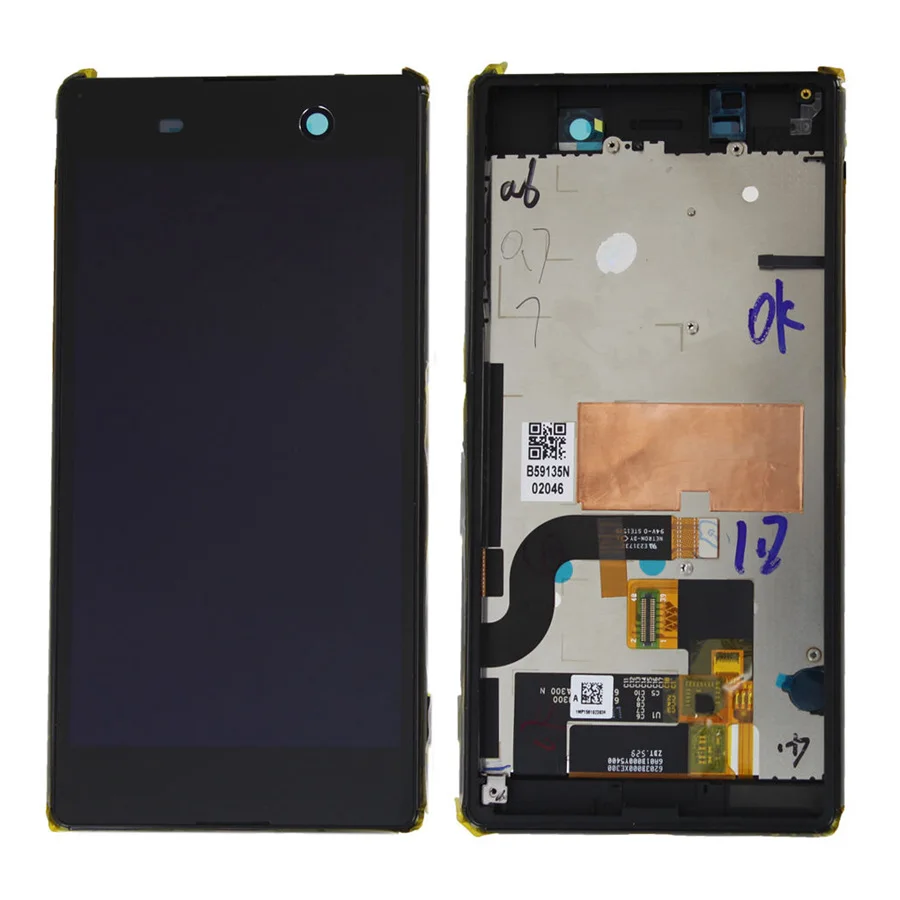 Для Sony Xperia M5 ЖК дисплей + сенсорный экран рамка дигитайзер в сборе E5603 E5606 E5653 для SONY