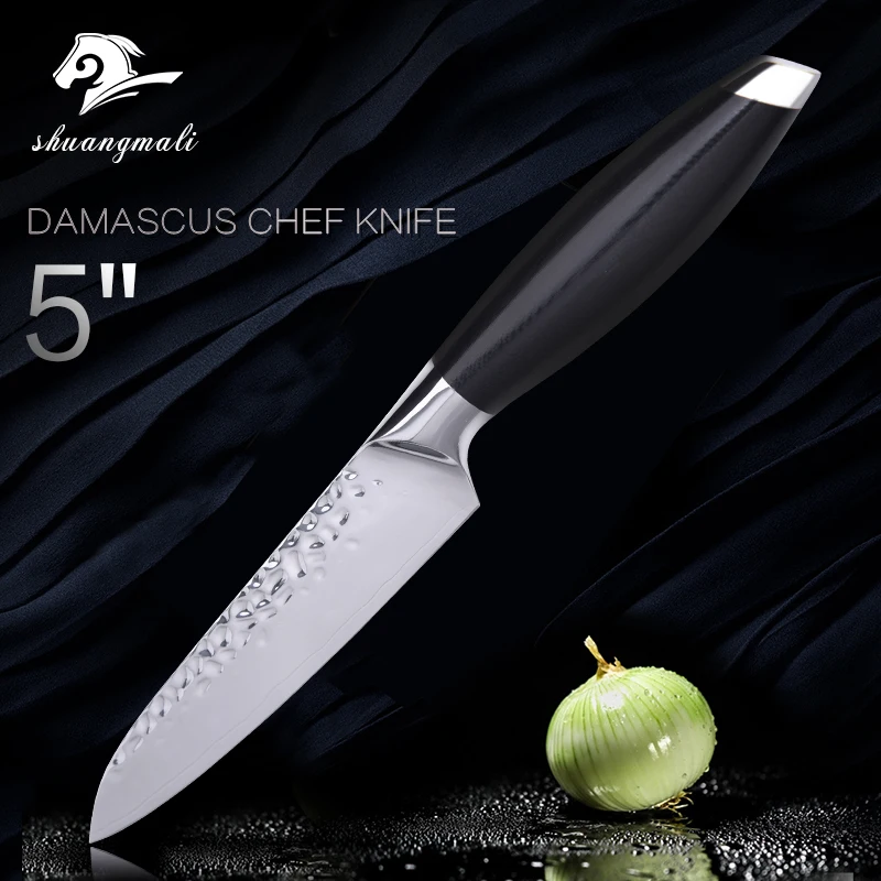 5 &quotнож для фруктов Профессиональные Кухонные ножи из стали 440C кованый кухонный