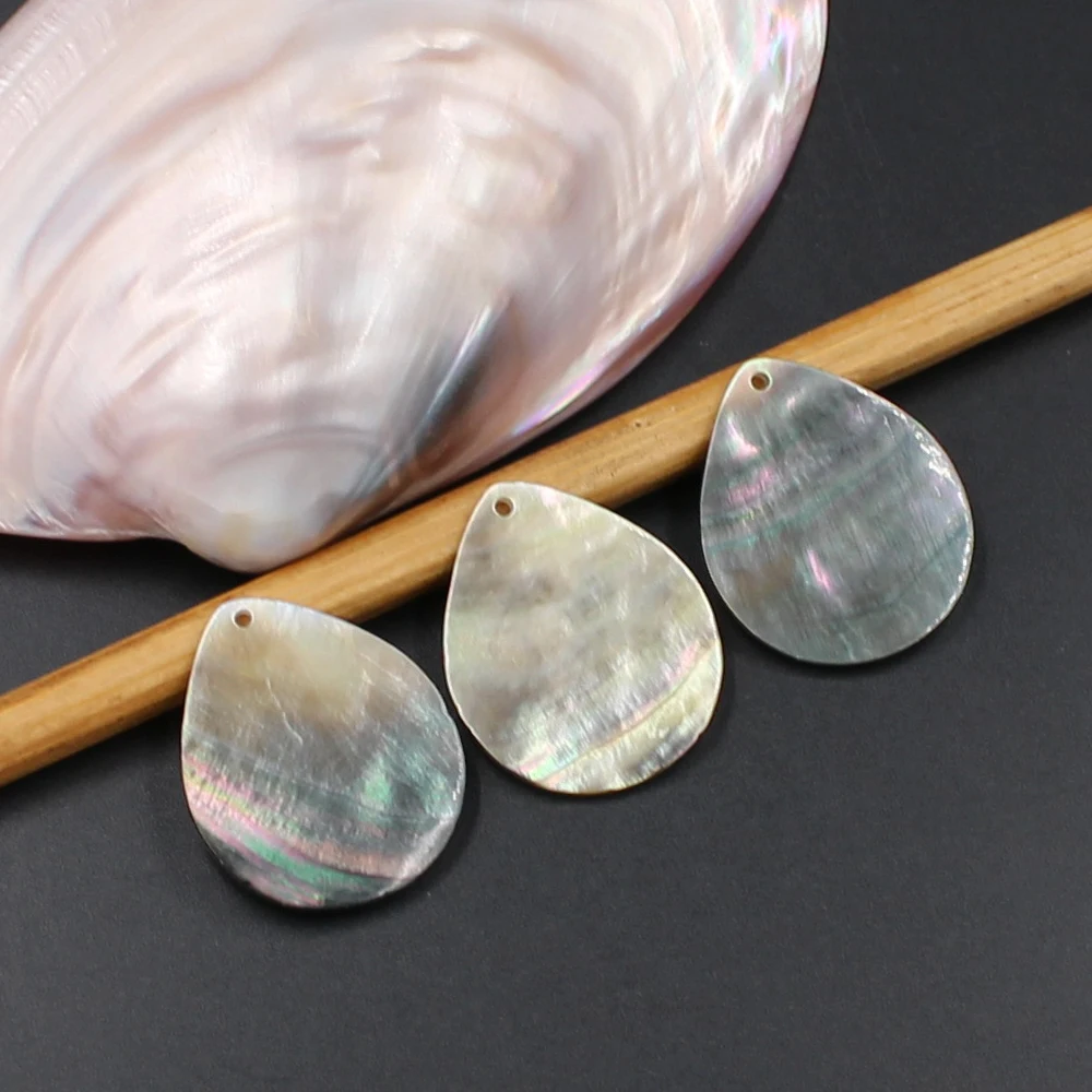 Kakee Natural Water Drop Black DIY Shell Beads for Jewelry Making Findings Seashell Materials to Make Fashion Earrings Necklaces | Украшения