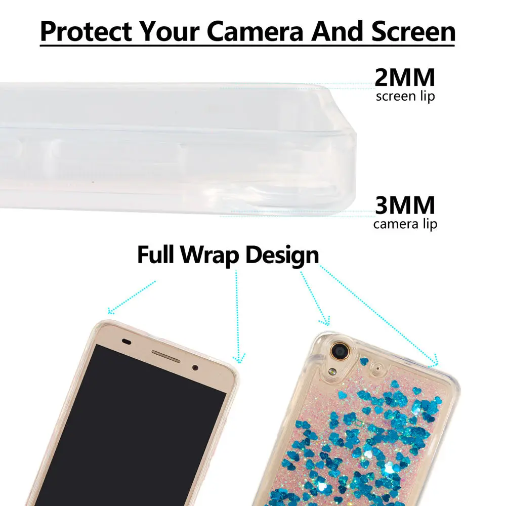 Чехол для телефона с зыбучим песком Huawei Y6 II Y6ii CAM-L03 мягкая задняя крышка из ТПУ