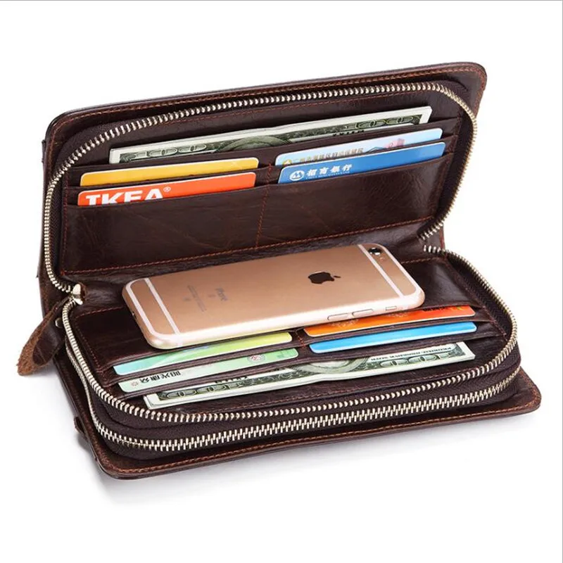 Мужской деловой кошелек из 100% натуральной воловьей кожи сумка мессенджер для