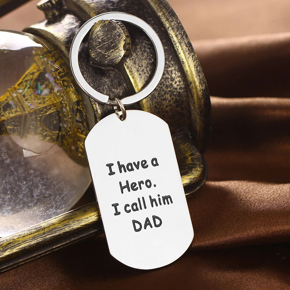 Оптовая продажа 12 шт. брелок с надписью I Have A Hero Call Him Dad семейный для папы и ключей