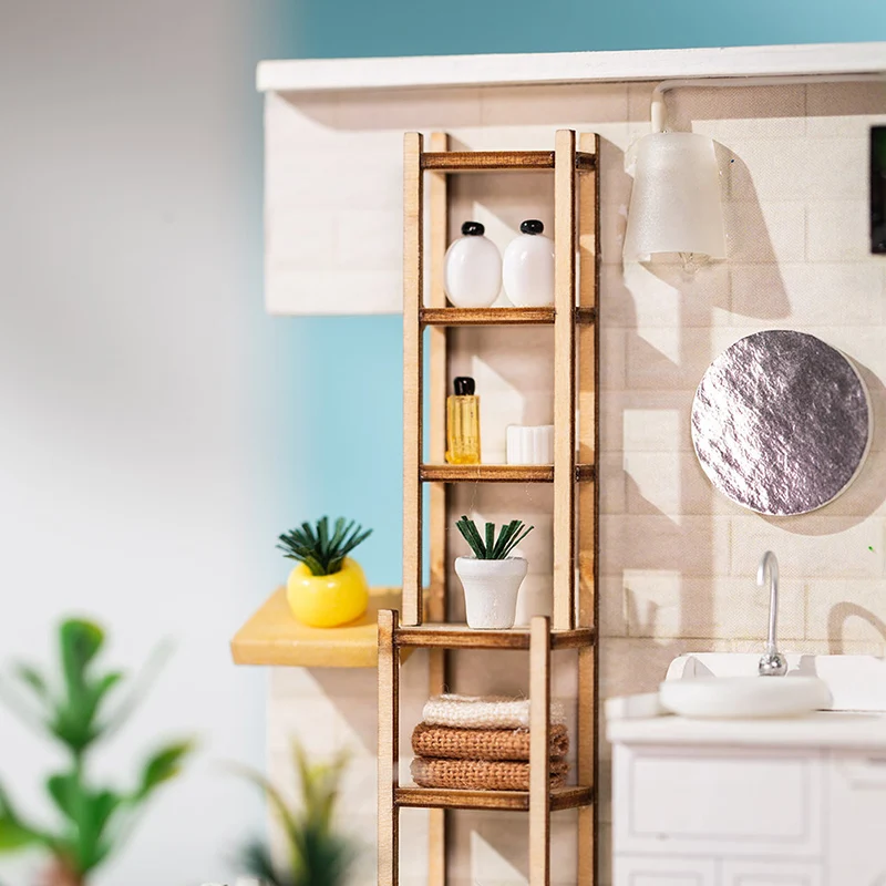 Кукольный дом мебель миниатюрный кукольный домик DIY комната собранная модель